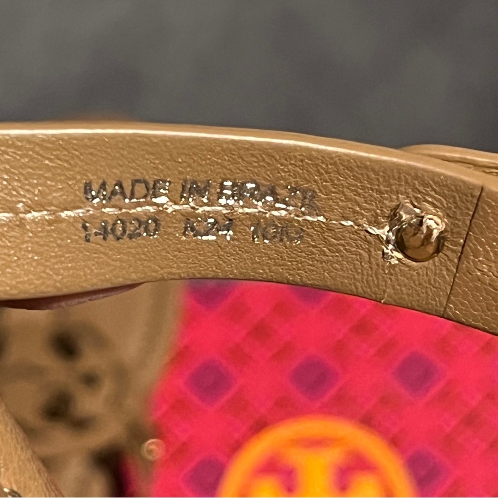 Tory Burch Women’s Miller Leather Sandals Almond Flour Size 10 - Picture 9 of 16